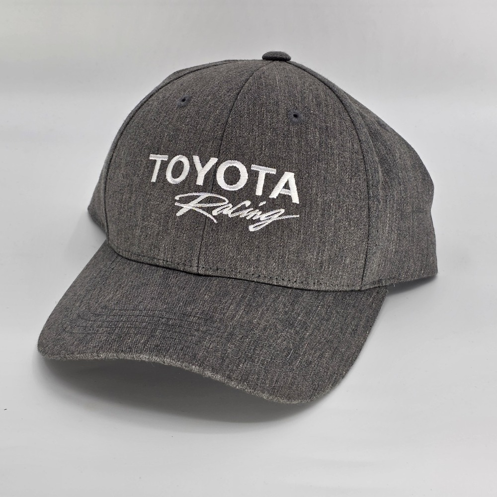 Toyota Racing Hat‎ Cap Strap Back One Size Gray Racing Embroidered Script Mens